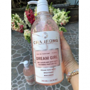 Sữa tắm Chanfong Dream Girl Blooming Parfume Gel 2in1 Scrub and body bath 850ml (hồng)